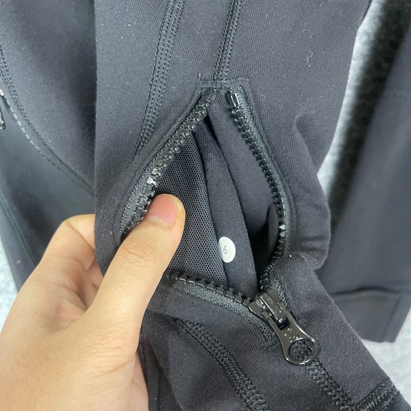 Lululemon Define Athletica Black Full Zip Jacket Thumbholes Womens Size 6 - Picture 7 of 9